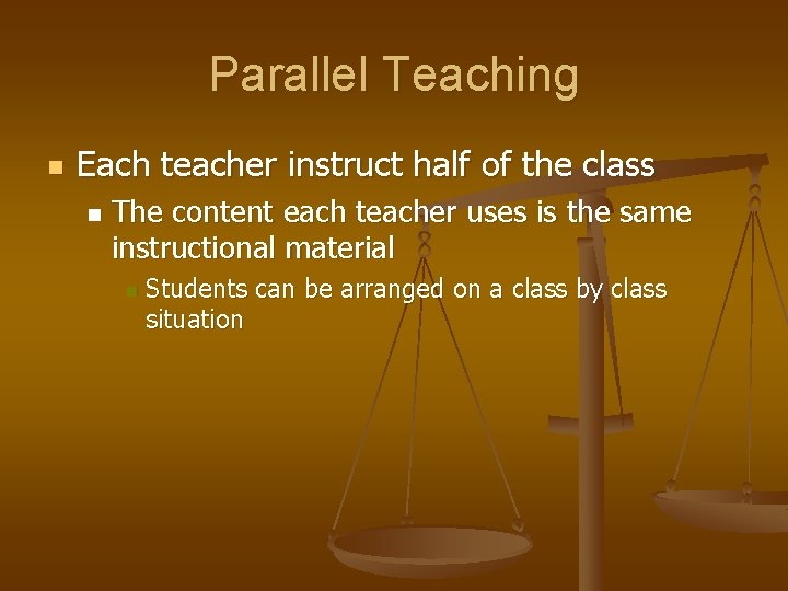 Parallel Teaching Example Activity Coteaching Bridging the gap between Regular and Special