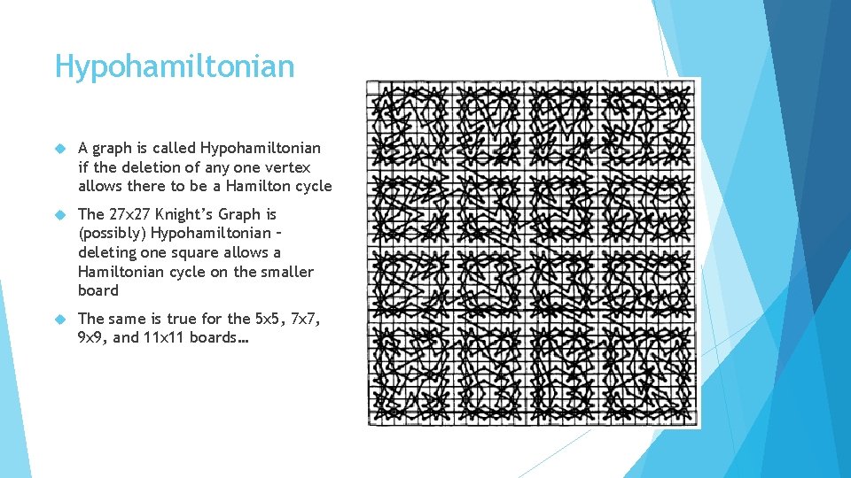 Hypohamiltonian A graph is called Hypohamiltonian if the deletion of any one vertex allows