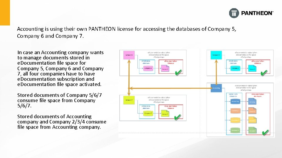 Accounting is using their own PANTHEON license for accessing the databases of Company 5, Accounting is using their own PANTHEON license for accessing the databases of Company 5,