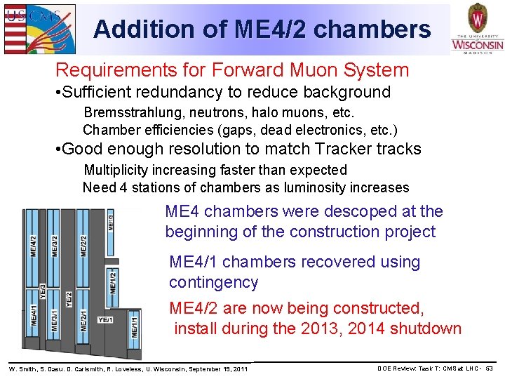 Addition of ME 4/2 chambers Requirements for Forward Muon System • Sufficient redundancy to