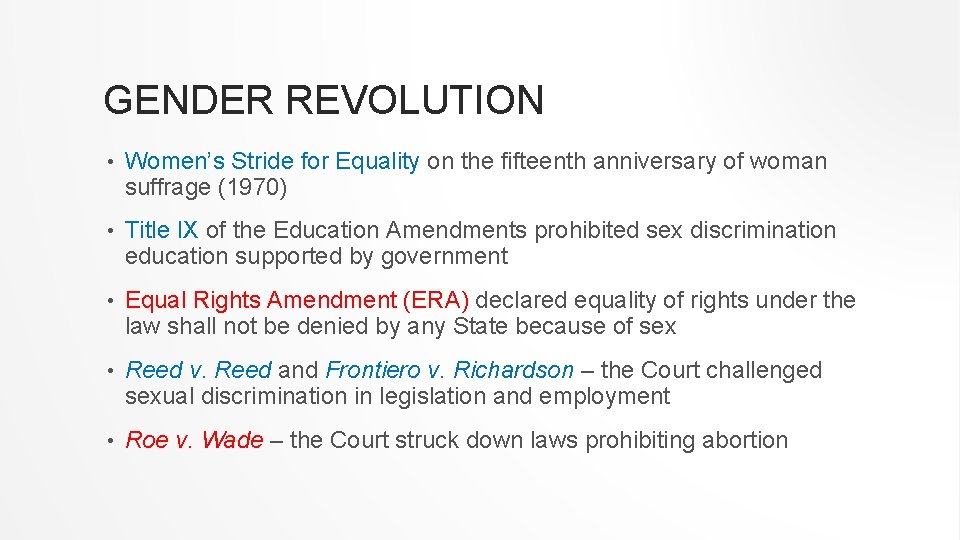 GENDER REVOLUTION • Women’s Stride for Equality on the fifteenth anniversary of woman suffrage