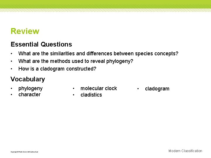 Review Essential Questions • • • What are the similarities and differences between species