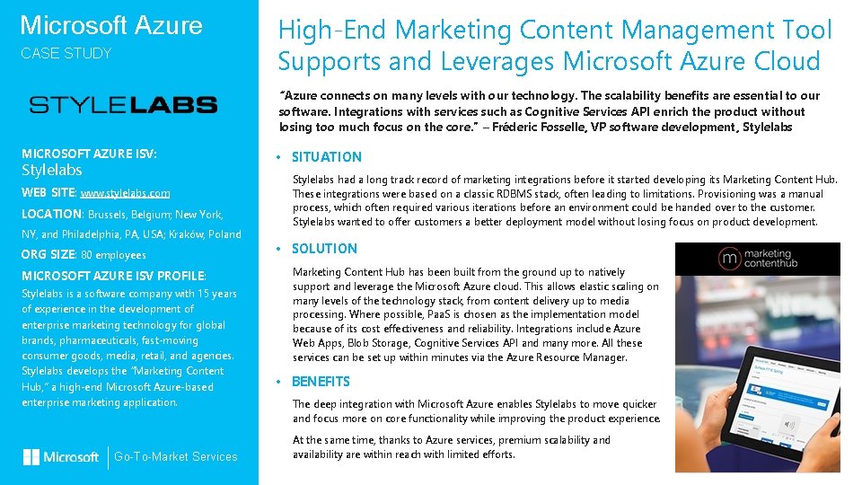 Microsoft Azure CASE STUDY HighEnd Marketing Content Management