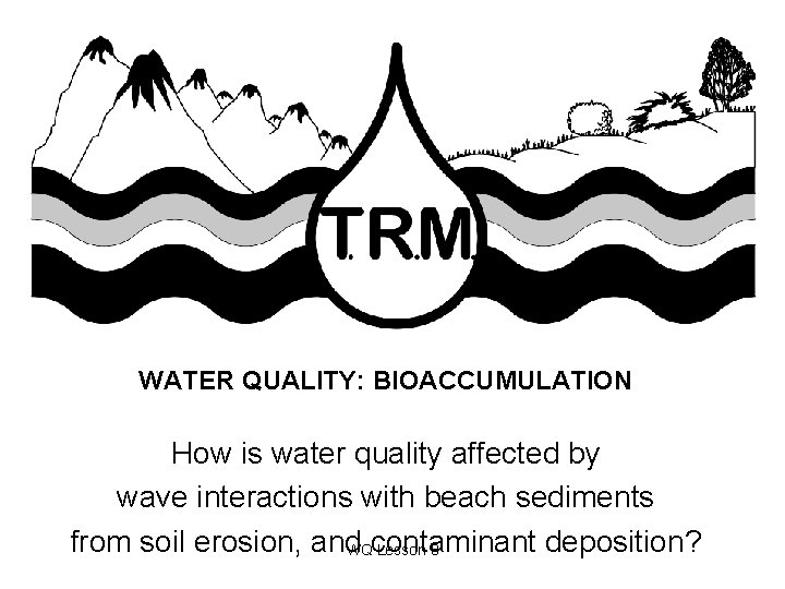 WATER QUALITY: BIOACCUMULATION How is water quality affected by wave interactions with beach sediments