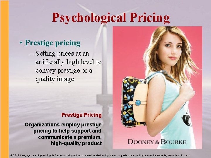 Psychological Pricing • Prestige pricing – Setting prices at an artificially high level to