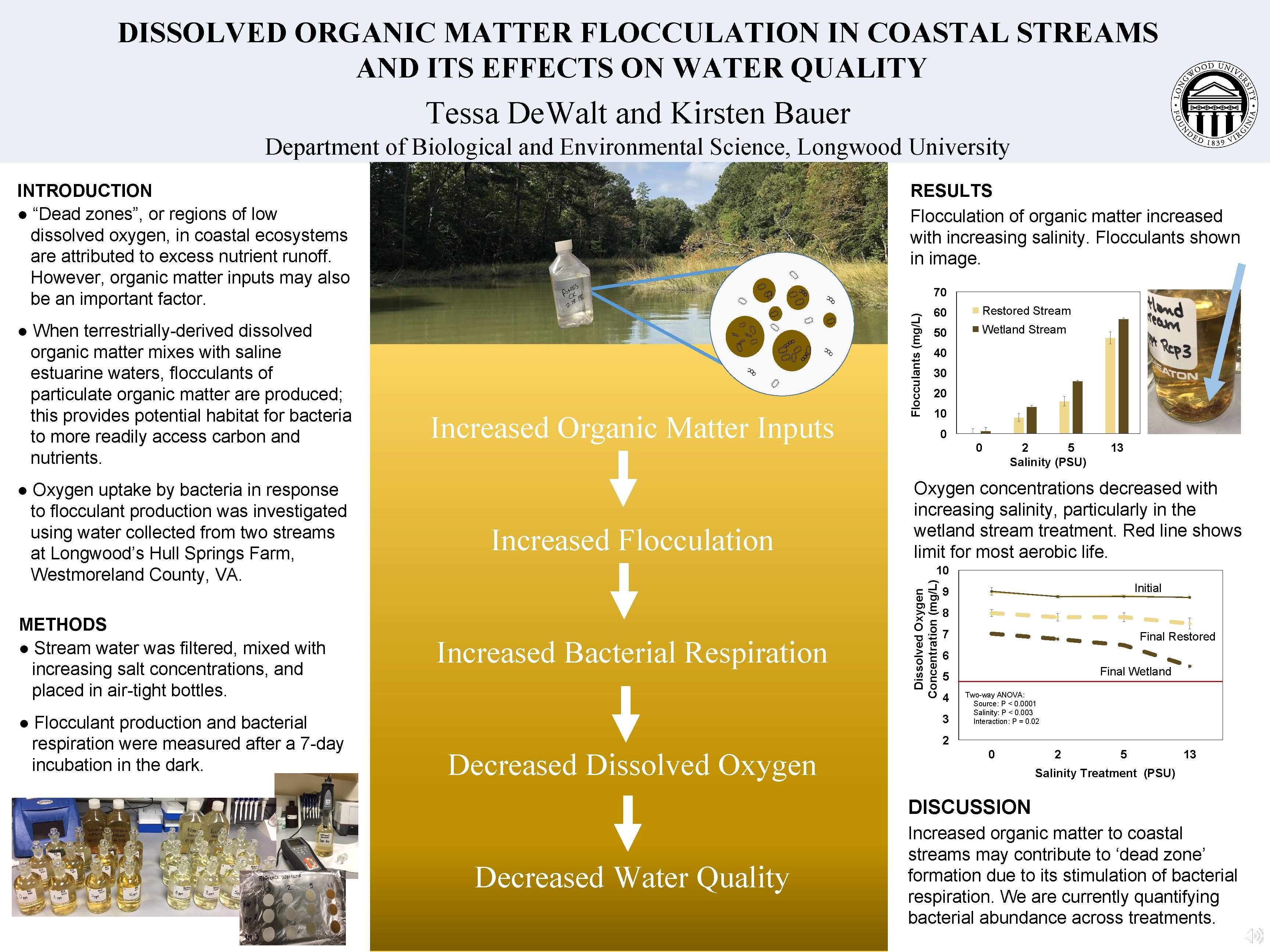 DISSOLVED ORGANIC MATTER FLOCCULATION IN COASTAL STREAMS AND ITS EFFECTS ON WATER QUALITY Tessa