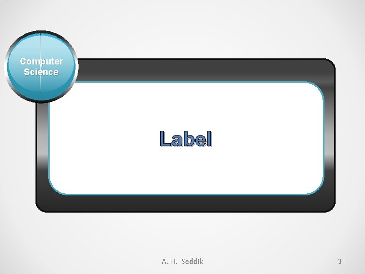 Computer Science Label A. H. Seddik 3 