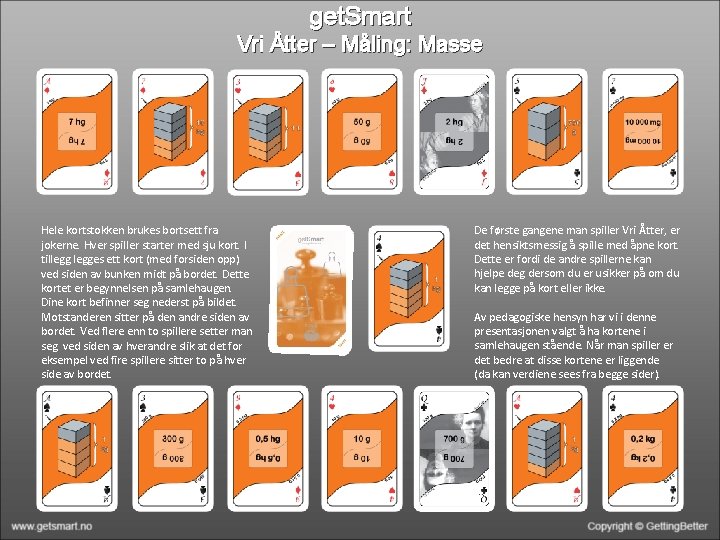 get. Smart Vri Åtter – Måling: Masse Hele kortstokken brukes bortsett fra jokerne. Hver