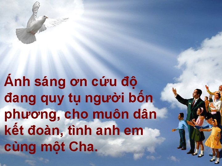 Ánh sáng ơn cứu độ đang quy tụ người bốn phương, cho muôn dân