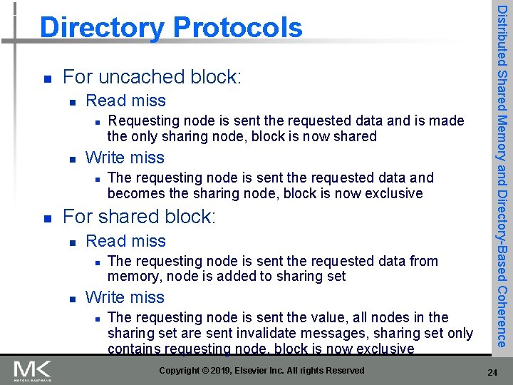 n For uncached block: n Read miss n n Write miss n n Requesting