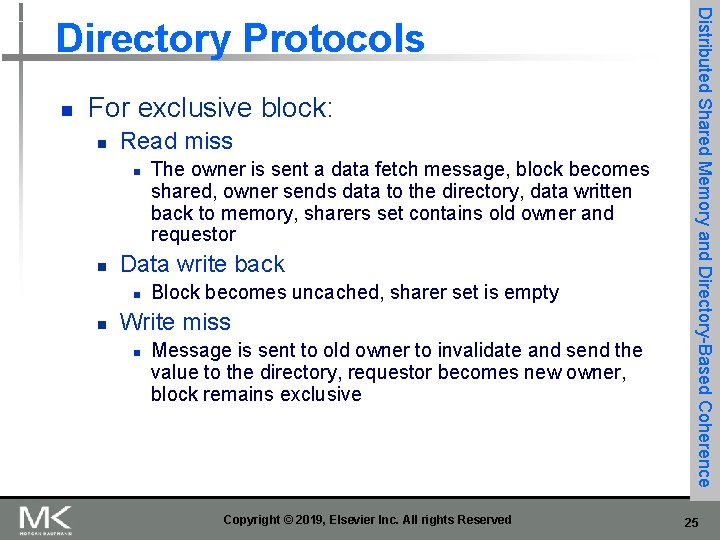 n For exclusive block: n Read miss n n Data write back n n
