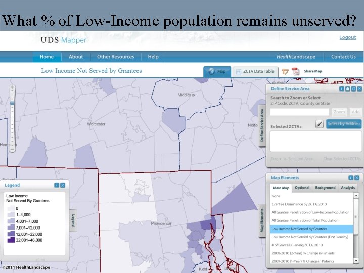 What % of Low-Income population remains unserved? 