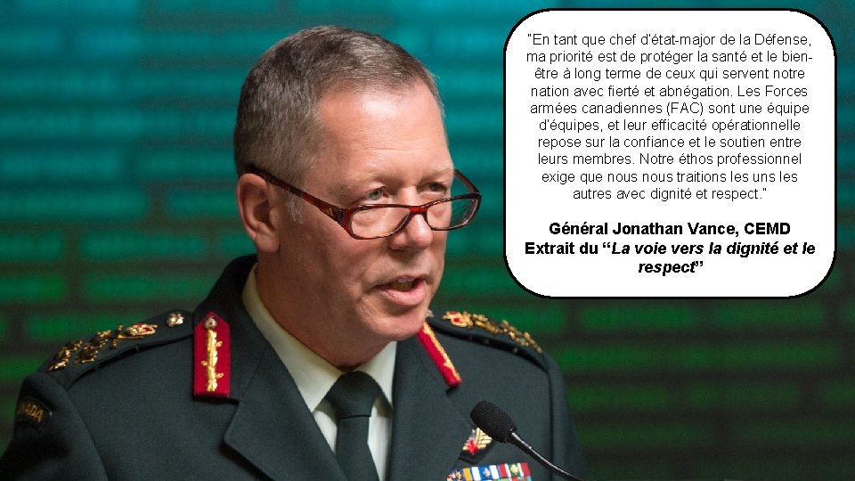 “En tant que chef d’état-major de la Défense, ma priorité est de protéger la