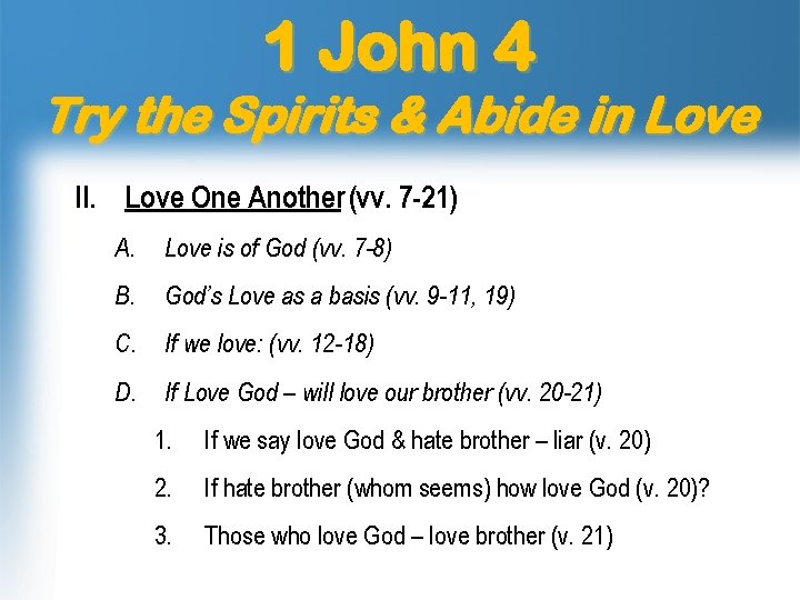 1 John Outline Of 1 John I Introduction1