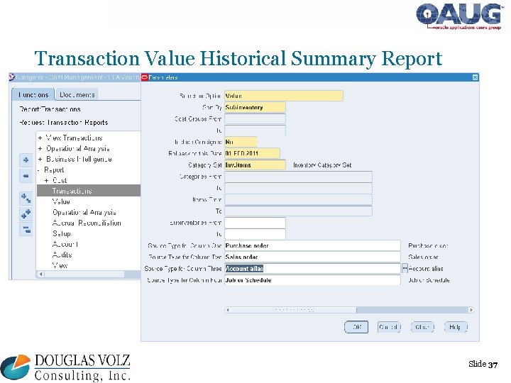 Transaction Value Historical Summary Report Slide 37 