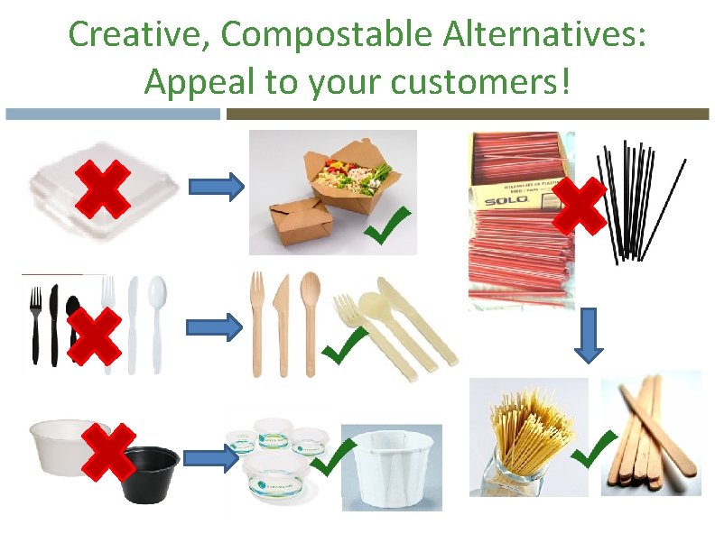 Creative, Compostable Alternatives: Appeal to your customers! 