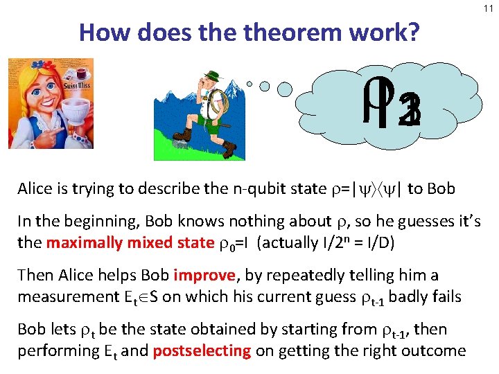 11 How does theorem work? I 321 Alice is trying to describe the n-qubit