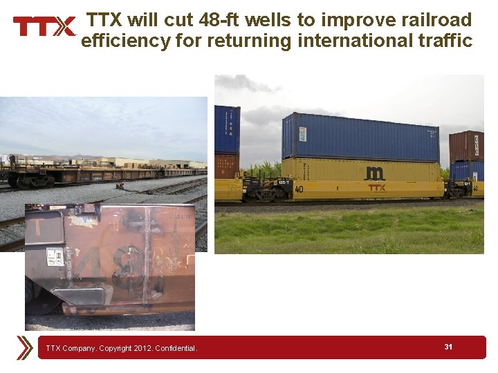 TTX will cut 48 -ft wells to improve railroad efficiency for returning international traffic