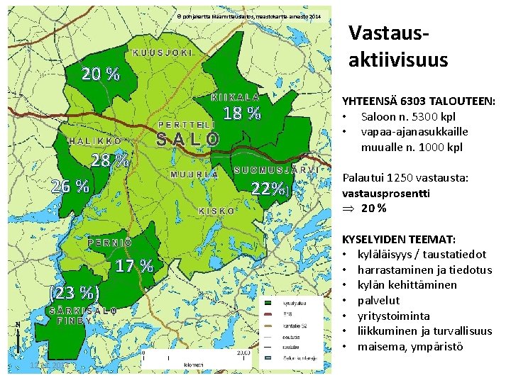 © pohjakartta Maamittauslaitos, maastokartta-aineisto 2014 20 % 18 % 26 % 17 % (23