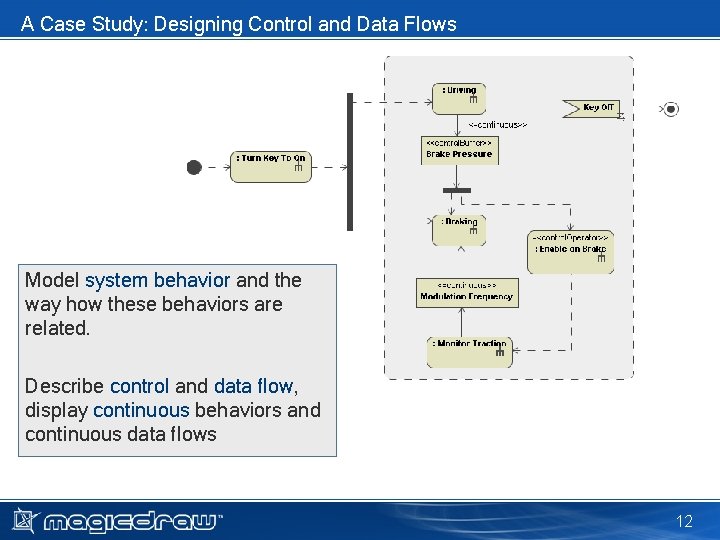 A Case Study: Designing Control and Data Flows Model system behavior and the way A Case Study: Designing Control and Data Flows Model system behavior and the way