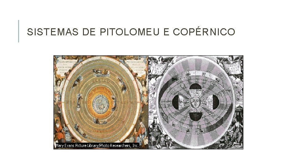 SISTEMAS DE PITOLOMEU E COPÉRNICO 