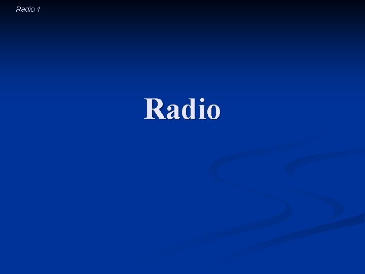 Radio 1 Radio 