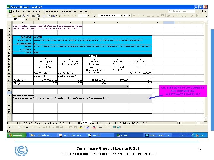 CH 4 EMISSIONS FROM DOMESTIC AND COMMERCIAL WASTEWATER HANDLING Consultative Group of Experts (CGE)
