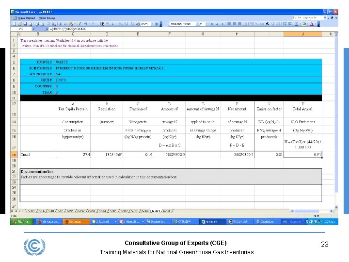 Consultative Group of Experts (CGE) Training Materials for National Greenhouse Gas Inventories 23 