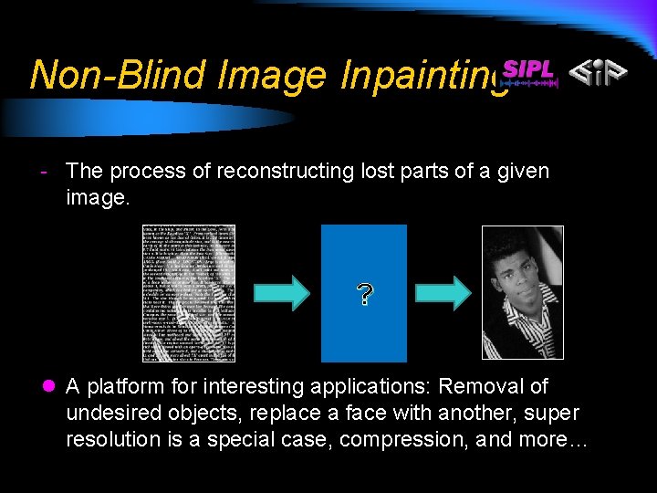 Image Inpainting Using Pretrained Classification CNN By Yaniv
