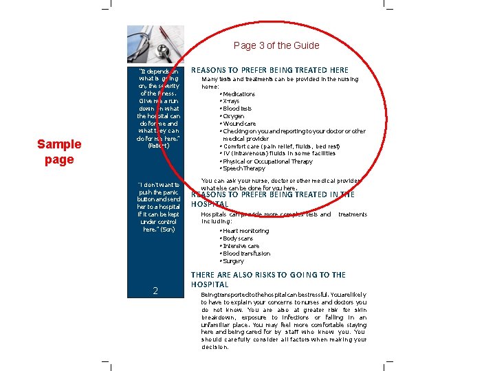 Page 3 of the Guide Sample page “It depends on what is going on, Page 3 of the Guide Sample page “It depends on what is going on,