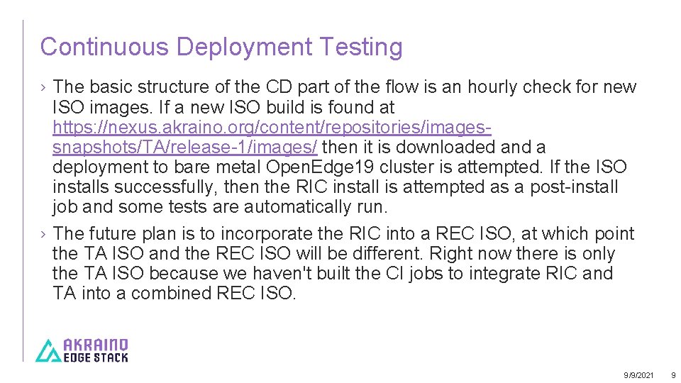 Continuous Deployment Testing › The basic structure of the CD part of the flow