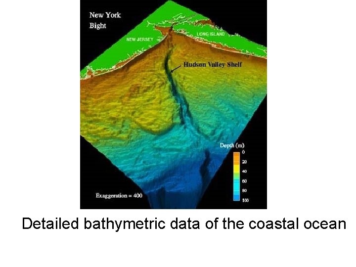 Detailed bathymetric data of the coastal ocean 