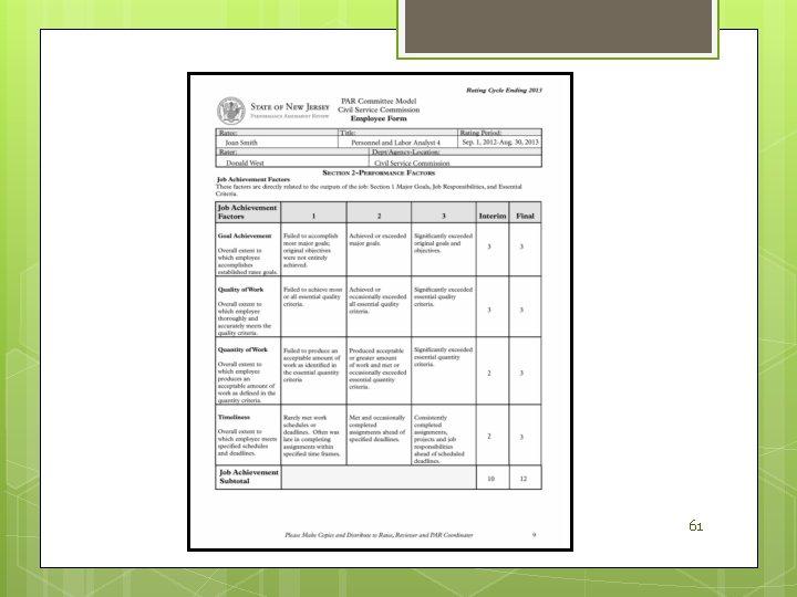 Par Writing Chart Performance Assessment Review PAR PAR Form Completion Instructions