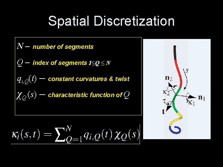 Spatial Discretization N– number of segments Q– index of segments 1≤Q ≤ N –