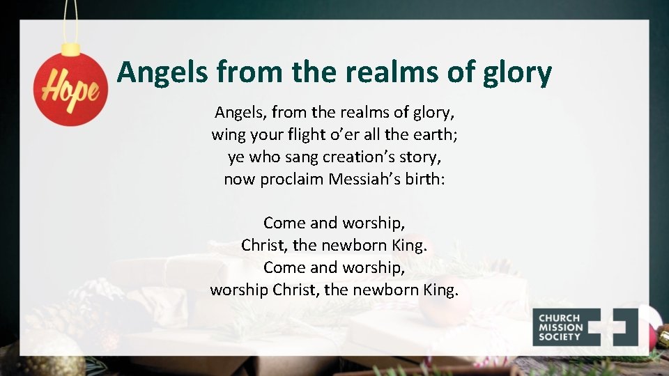 Angels from the realms of glory Angels, from the realms of glory, wing your