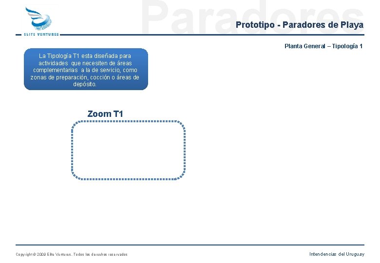 Paradores Prototipo - Paradores de Playa Planta General – Tipología 1 La Tipología T