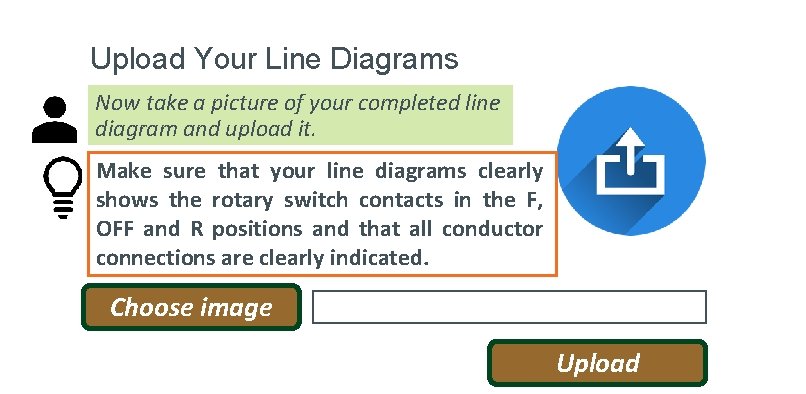 Upload Your Line Diagrams Now take a picture of your completed line diagram and