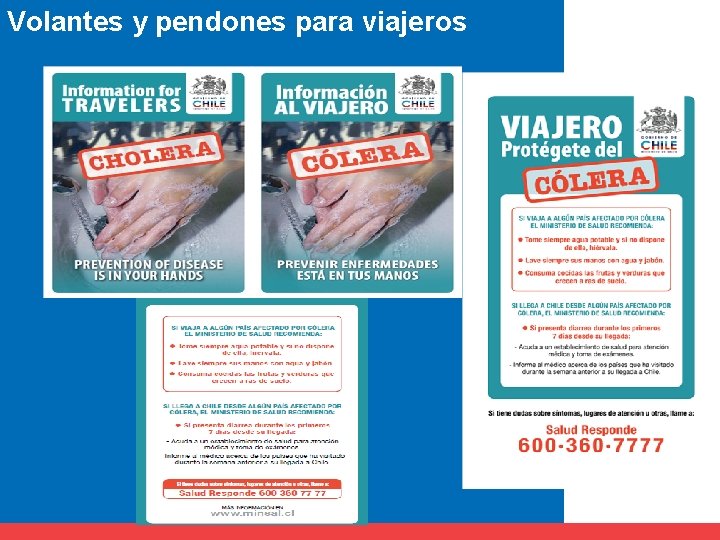 Volantes y pendones para viajeros 