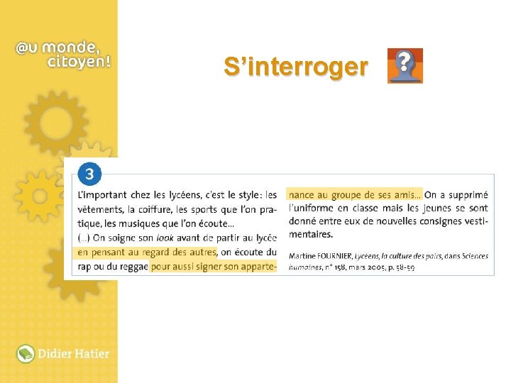 S’interroger 