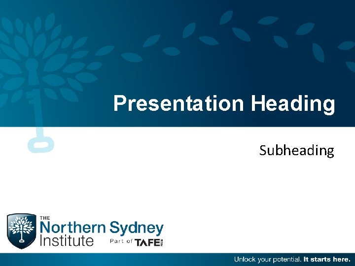 Presentation Heading Subheading 