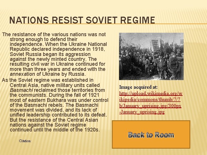 NATIONS RESIST SOVIET REGIME The resistance of the various nations was not strong enough