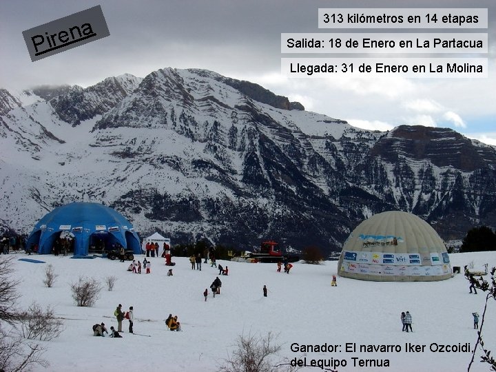 a n e r Pi 313 kilómetros en 14 etapas Salida: 18 de Enero