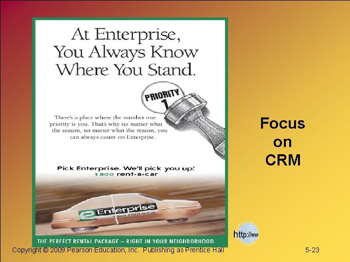 Focus on CRM Copyright © 2009 Pearson Education, Inc. Publishing as Prentice Hall 5