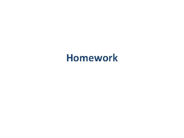 Homework 