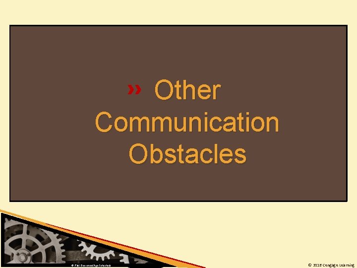 Other Communication Obstacles © Phil Boorman/Age. Fotostock © 2016 Cengage Learning 