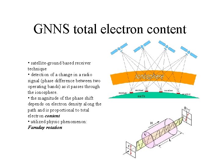 GNNS total electron content • satellite-ground based receiver technique • detection of a change