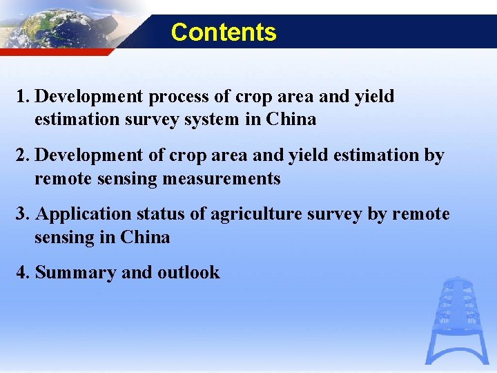 Application of remote sensing technology in crop acreage