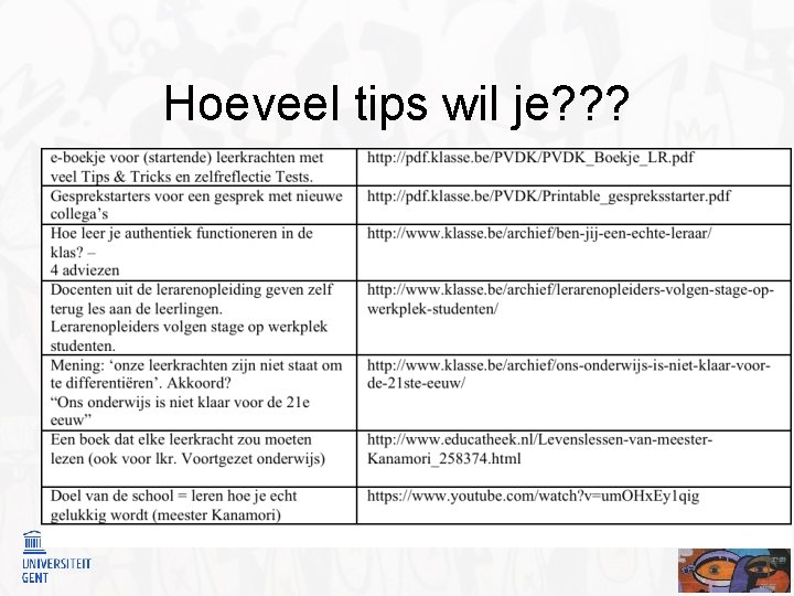 Hoeveel tips wil je? ? ? 