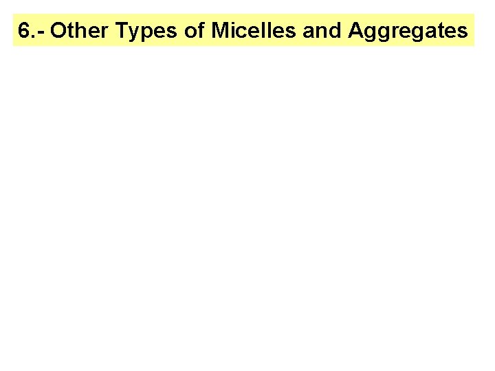 6. - Other Types of Micelles and Aggregates 