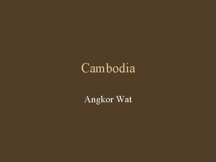 Cambodia Angkor Wat 